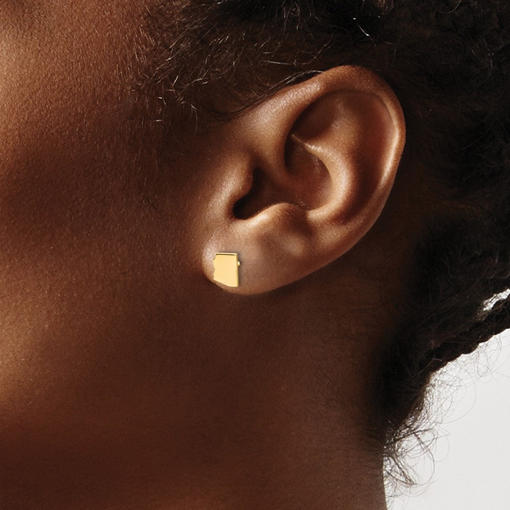 Sterling Silver/Gold-plated Arizona State Earrings