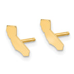 Sterling Silver/Gold-plated California State Earrings
