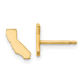 Sterling Silver/Gold-plated California State Earrings