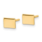 Sterling Silver/Gold-plated Colorado State Earrings