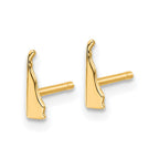 14KY Delaware State Earrings