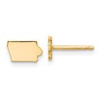Sterling Silver/Gold-plated Iowa State Earrings