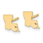 Sterling Silver/Gold-plated Louisiana State Earrings