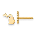 Sterling Silver/Gold-plated Michigan State Earrings