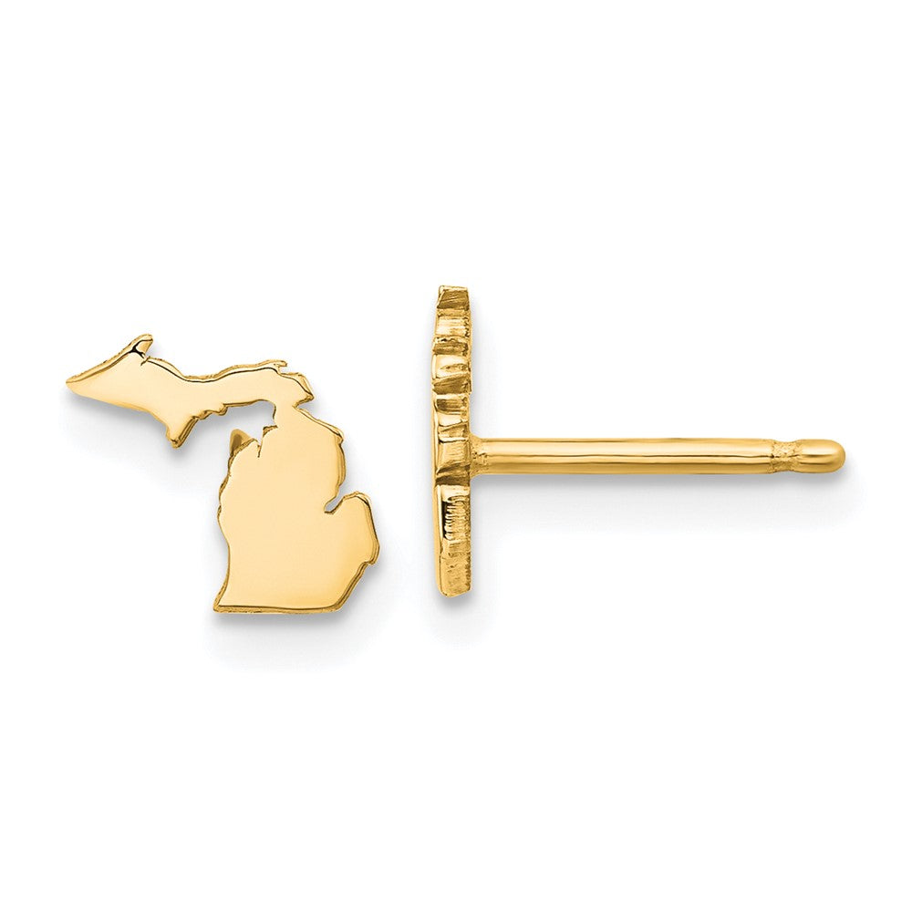 14KY Michigan State Earrings