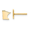 Sterling Silver/Gold-plated Minnesota State Earrings