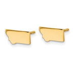 Sterling Silver/Gold-plated Montana State Earrings