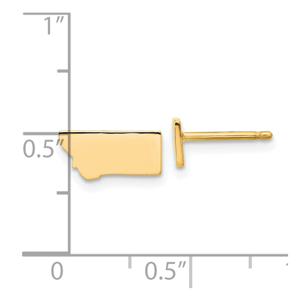 14KY Montana State Earrings