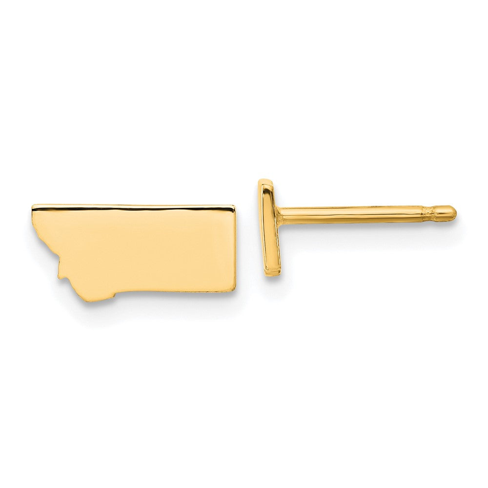 14KY Montana State Earrings