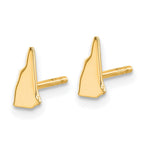 Sterling Silver/Gold-plated New Hampshire State Earrings