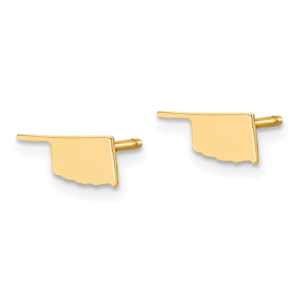 Sterling Silver/Gold-plated Oklahoma State Earrings