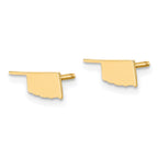 Sterling Silver/Gold-plated Oklahoma State Earrings