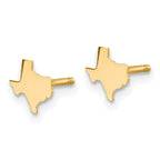 Sterling Silver/Gold-plated Texas State Earrings