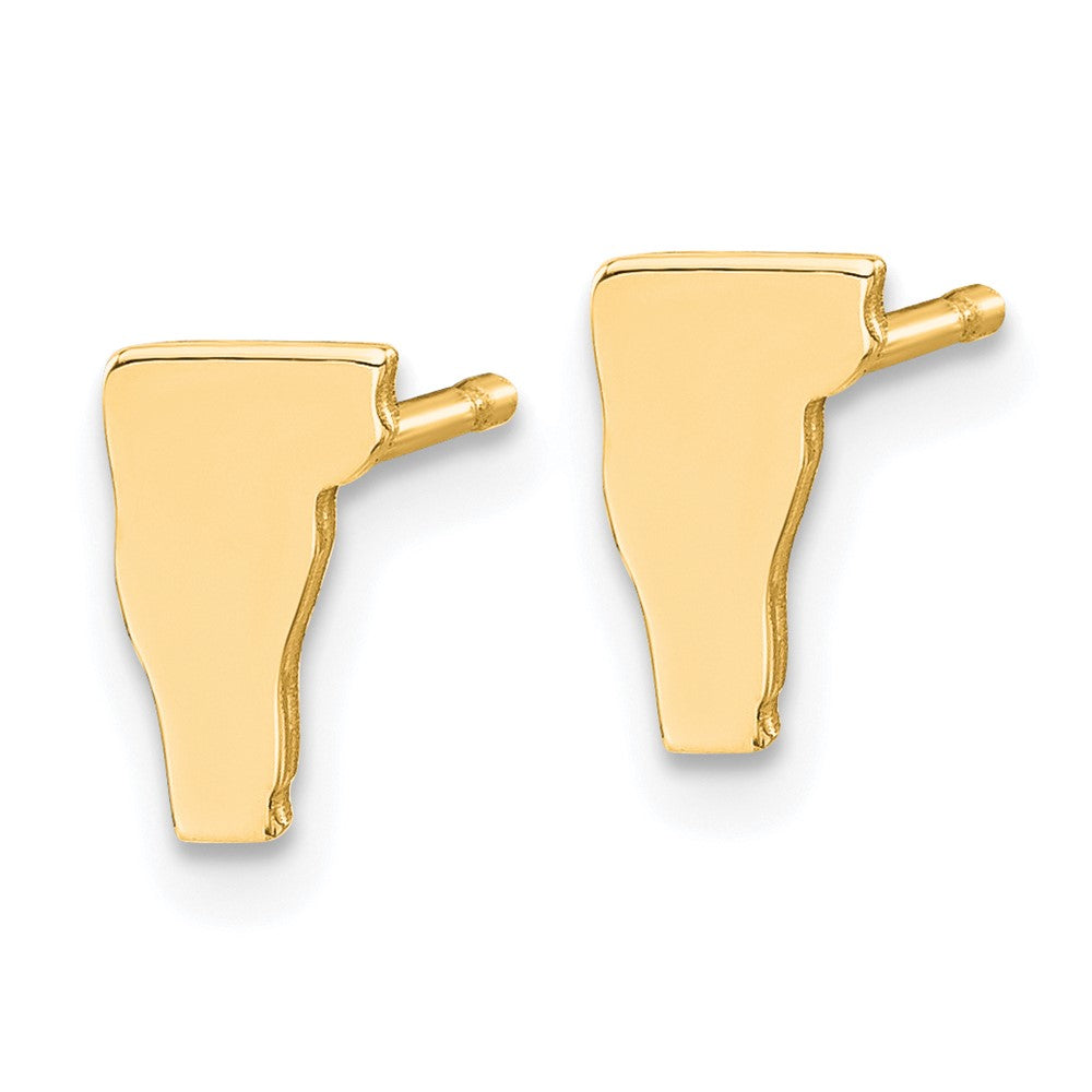 Sterling Silver/Gold-plated Vermont State Earrings