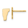 Sterling Silver/Gold-plated Vermont State Earrings