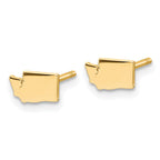 Sterling Silver/Gold-plated Washington State Earrings
