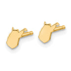 Sterling Silver/Gold-plated West Virginia State Earrings