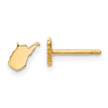 14KY West Virginia State Earrings