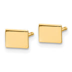 14KY Wyoming State Earrings