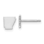 Sterling Silver/Rhodium-plated Arkansas State Earrings
