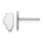 14KW Illinois State Earrings