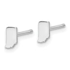 Sterling Silver/Rhodium-plated Indiana State Earrings