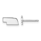 14KW Nebraska State Earrings