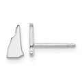 Sterling Silver/Rhodium-plated New Hampshire State Earrings