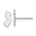 Sterling Silver/Rhodium-plated New Jersey State Earrings