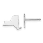 Sterling Silver/Rhodium-plated New York State Earrings