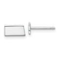 Sterling Silver/Rhodium-plated South Dakota State Earrings