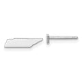 Sterling Silver/Rhodium-plated Tennessee State Earrings