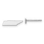 Sterling Silver/Rhodium-plated Tennessee State Earrings