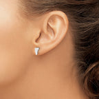 Sterling Silver/Rhodium-plated Vermont State Earrings