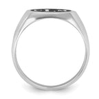 14k White Gold with Epoxy Monogram Ring