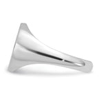 Sterling Silver/Rhodium-plated with Epoxy Monogram Ring