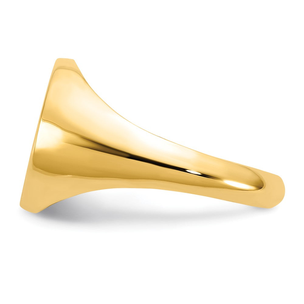 Sterling Silver/Gold-plated Textured Monogram Signet Ring