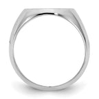 Sterling Silver/Rhod-plated Textured Monogram Signet Ring