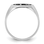 14k White Gold with Epoxy Monogram Ring