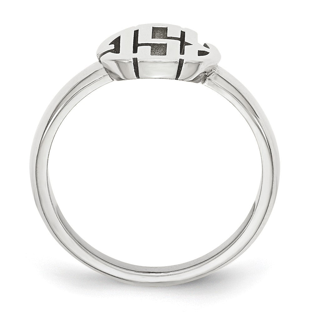 10k White Gold Monogram Ring