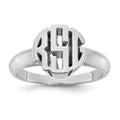 14k White Gold Monogram Ring