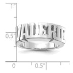 14k White Gold Cut-out Name Ring