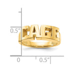 Sterling Silver/Gold-plated Cut-out Name Ring