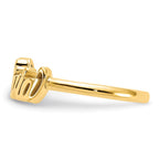 Sterling Silver/Gold-plated Name Plate Ring