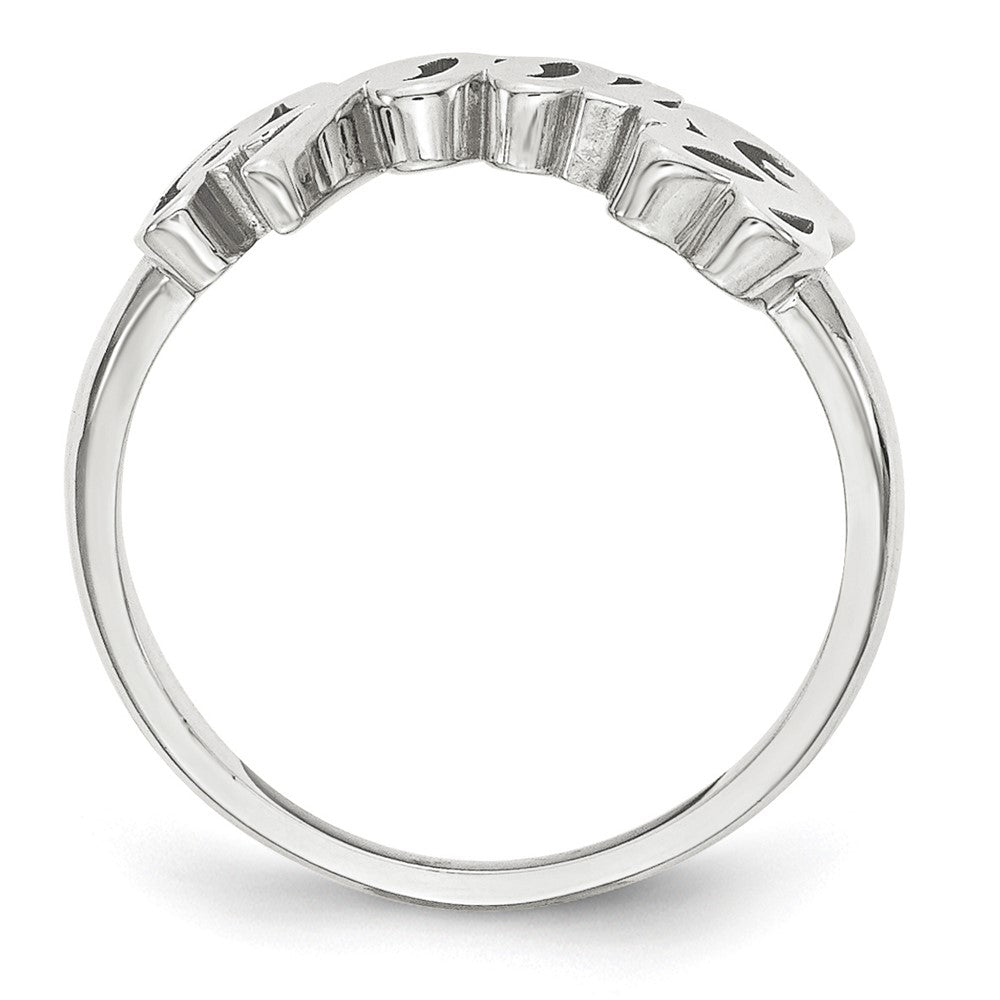 Sterling Silver/Rhodium-plated Name Plate Ring