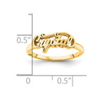 Sterling Silver/Gold-plated Name Plate Ring