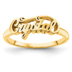 14k Yellow Gold Name Plate Ring