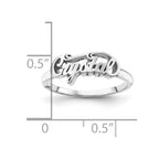 10k White Gold Name Plate Ring