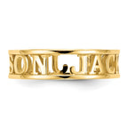 Sterling Silver/Gold-plated Cut-out Name Ring