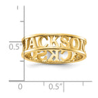 Sterling Silver/Gold-plated Cut-out Name Ring